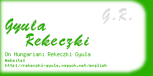 gyula rekeczki business card